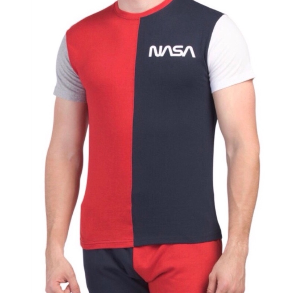 Pacific Blue “NASA” Color Block Tee (NWT) (Size: Large)